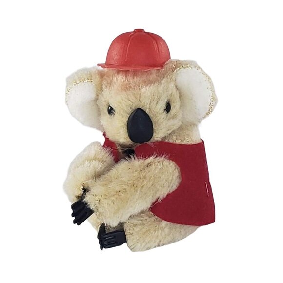 Vintage Australia Koala Flag Vest Clip On Plush Toy - Picture 1 of 7
